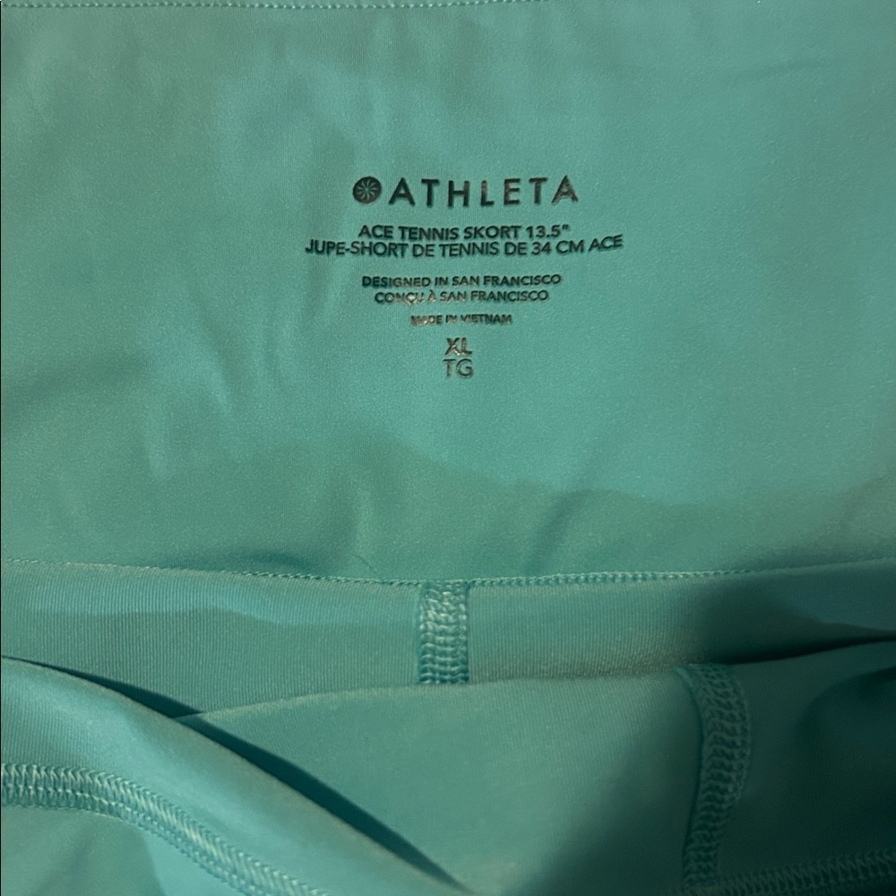 Athleta Ace Tennis Skort 13.5" Teal Size XL - Picture 6 of 9